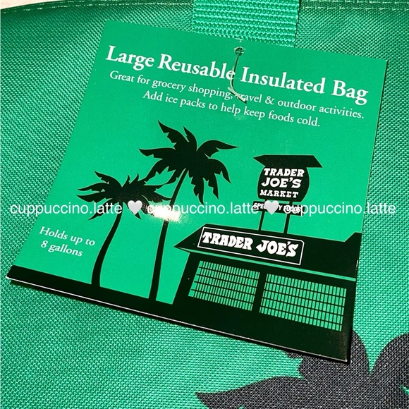 💚NWT💚Trader Joe’s Limited Edition Emerald Green Reusable Insulated Cooler - Picture 11 of 12